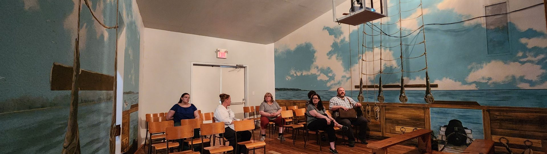 A group of historical interpreters in Sainte-Marie among the Hurons
