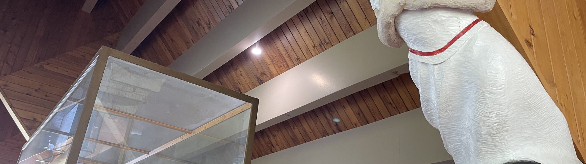 A close look at the reproduction wooden figurehead of HMS Nancy